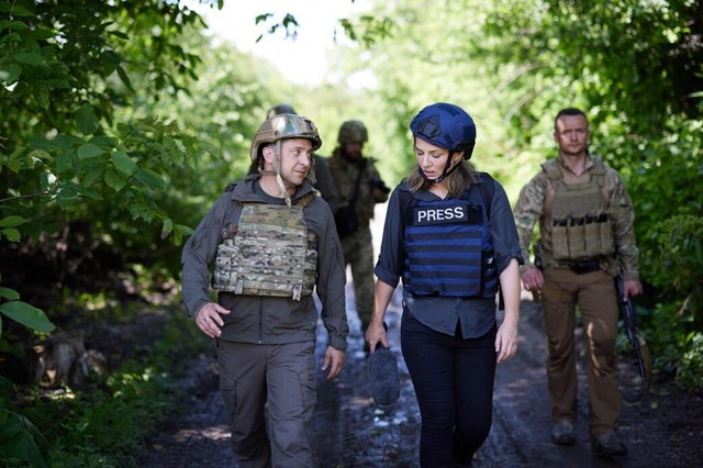 President of Ukraine Volodymyr Zelensky visits Donbas