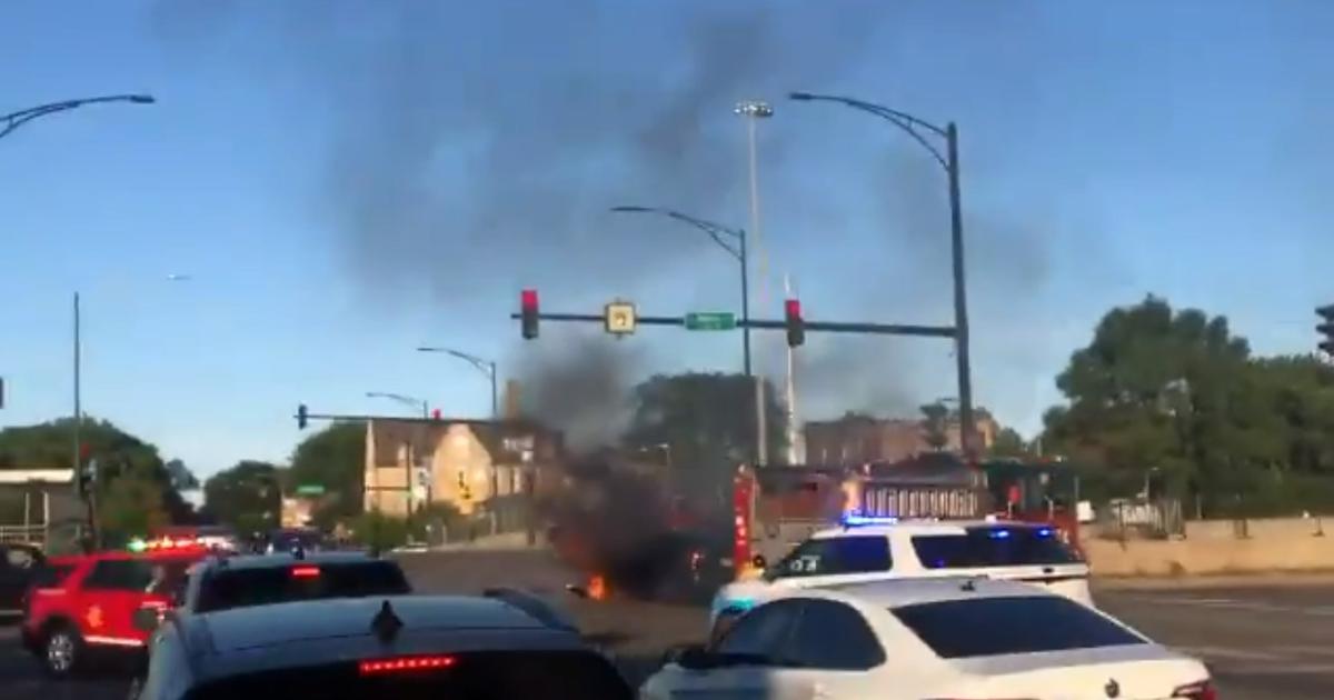 One Car Flips Over Another Catches Fire In Crash On Garfield Boulevard