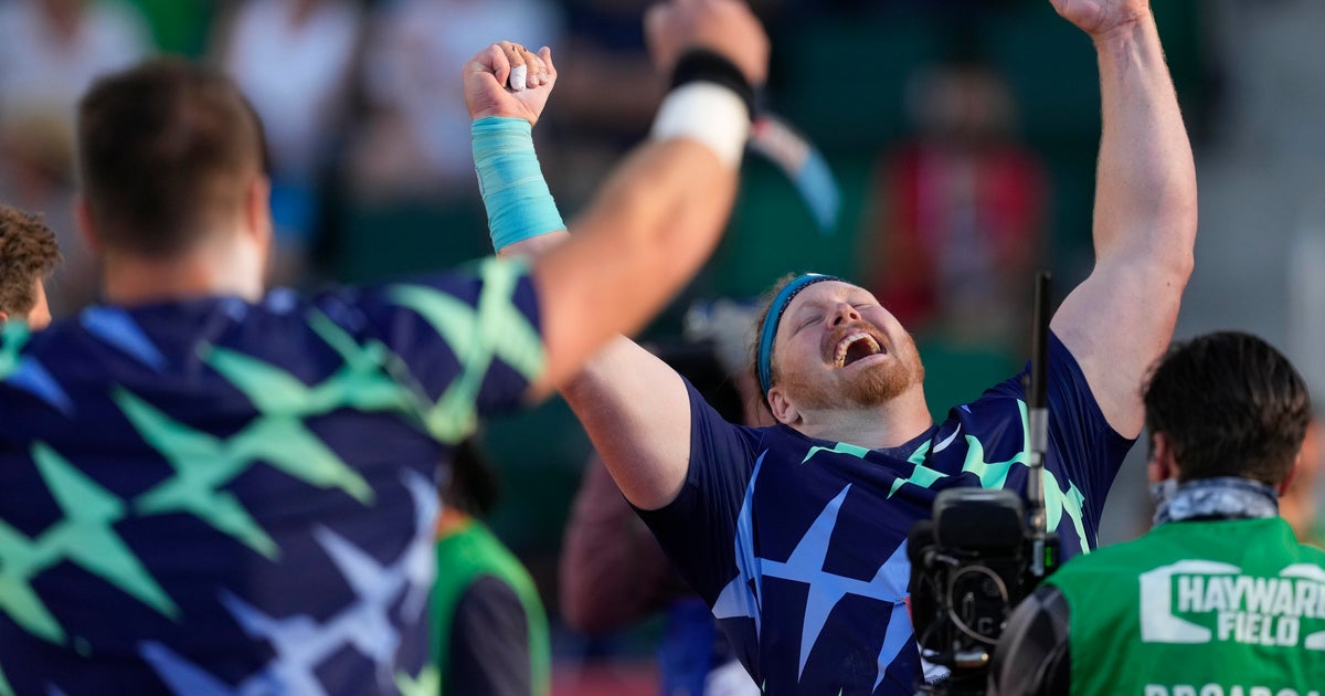 Ryan Crouser breaks 31-year-old shot put record - CBS News