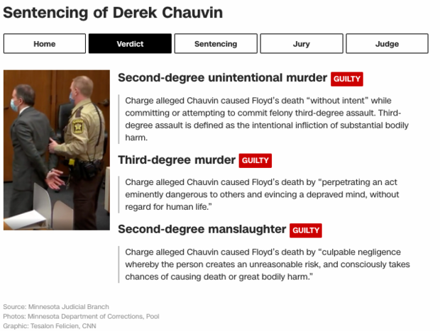 Sentencing Of Derek Chauvin Infographic 