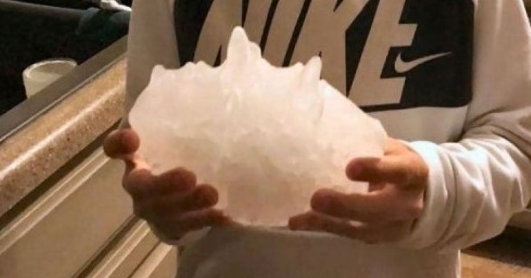 Hailstone From April Storm Sets New Texas Record - CBS Texas
