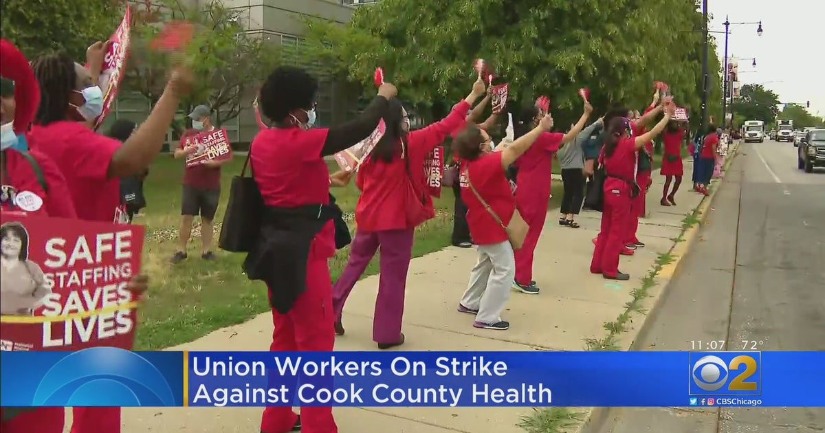 Union Workers With Cook County Health On Strike Over Wages, Health ...