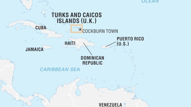 Locator map of Turks and Caicos Islands 
