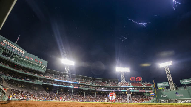 fenway park at night wallpaper