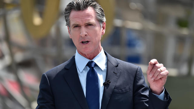 Governor Gavin Newsom Holds Press Conference For Official Reopening Of The State Of California At Universal Studios Hollywood 