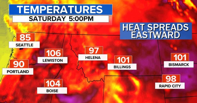 Extreme Western heat sets up dangerous holiday weekend - CBS News