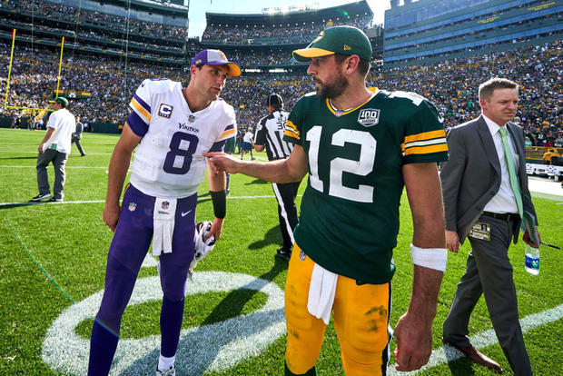 Vikings Kirk Cousins and Aaron Rodgers 