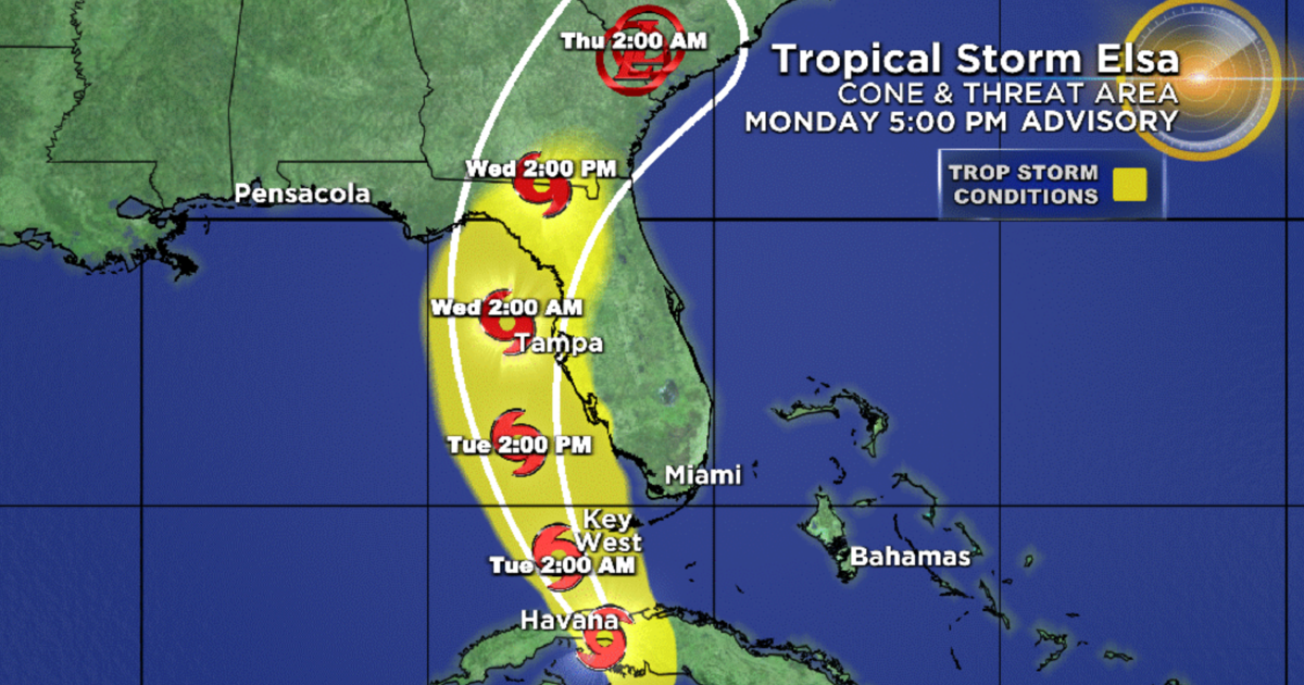 Florida's West Coast Braces For Tropical Storm Elsa - CBS Miami