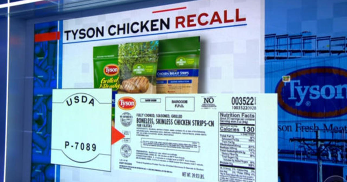 Tyson Foods recalls frozen chicken over possible Listeria risk CBS News