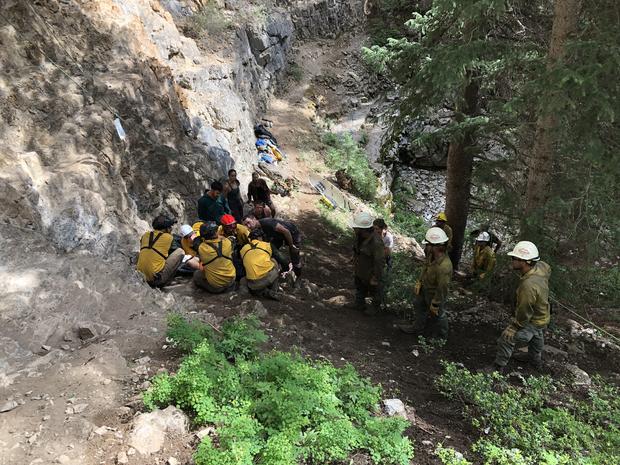 Firefighters Injured Climber 2 (from USFS Sylvan Fire Info) 