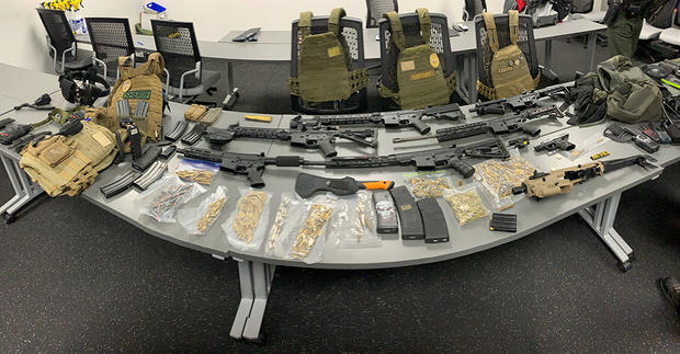 traffic stop weapons cache 