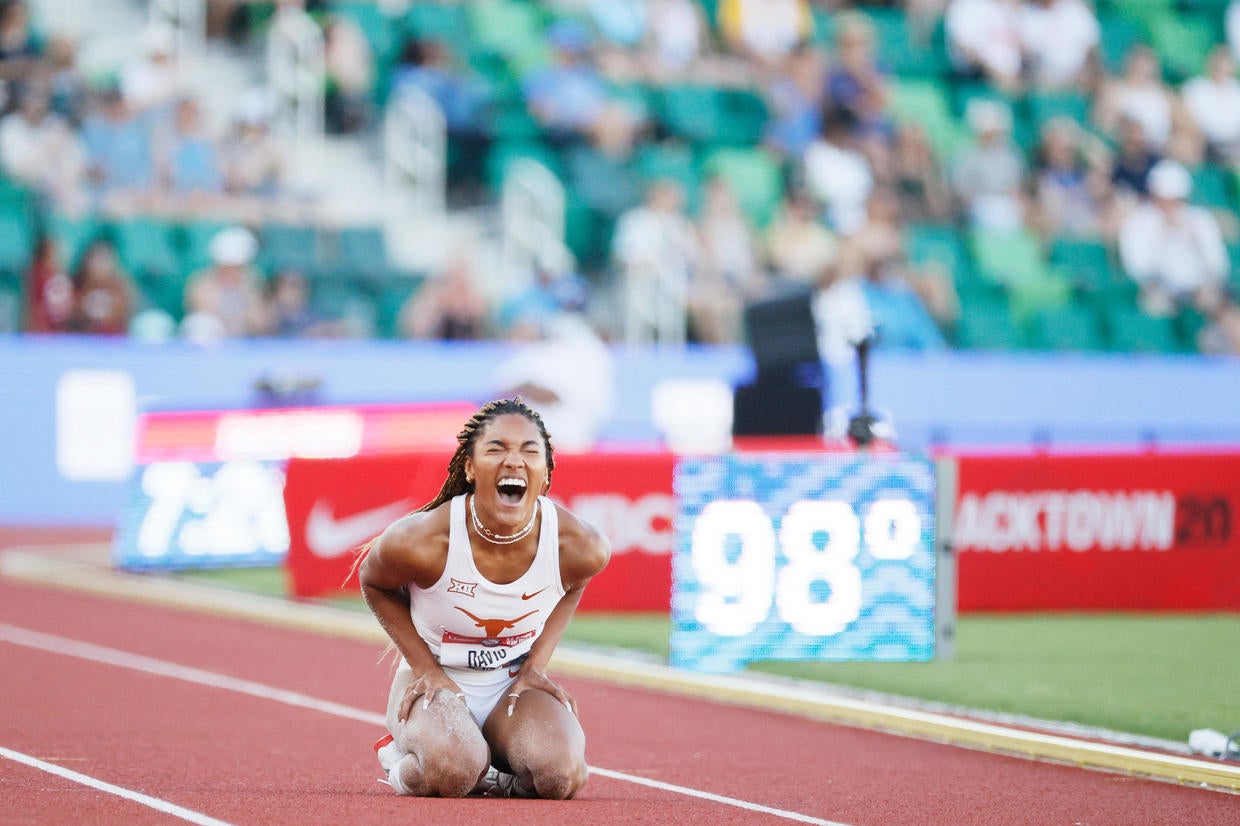 Hunter Woodhall and Tara Davis met at a track meet 4 years ago. Now ...