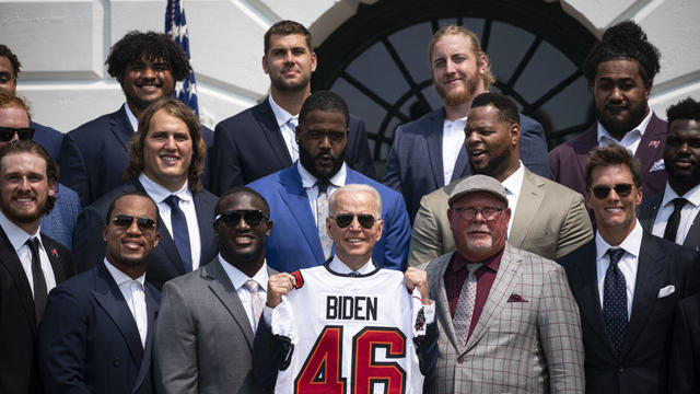 President Biden Hosts Super Bowl LV Champions Tampa Bay Buccaneers At White House 