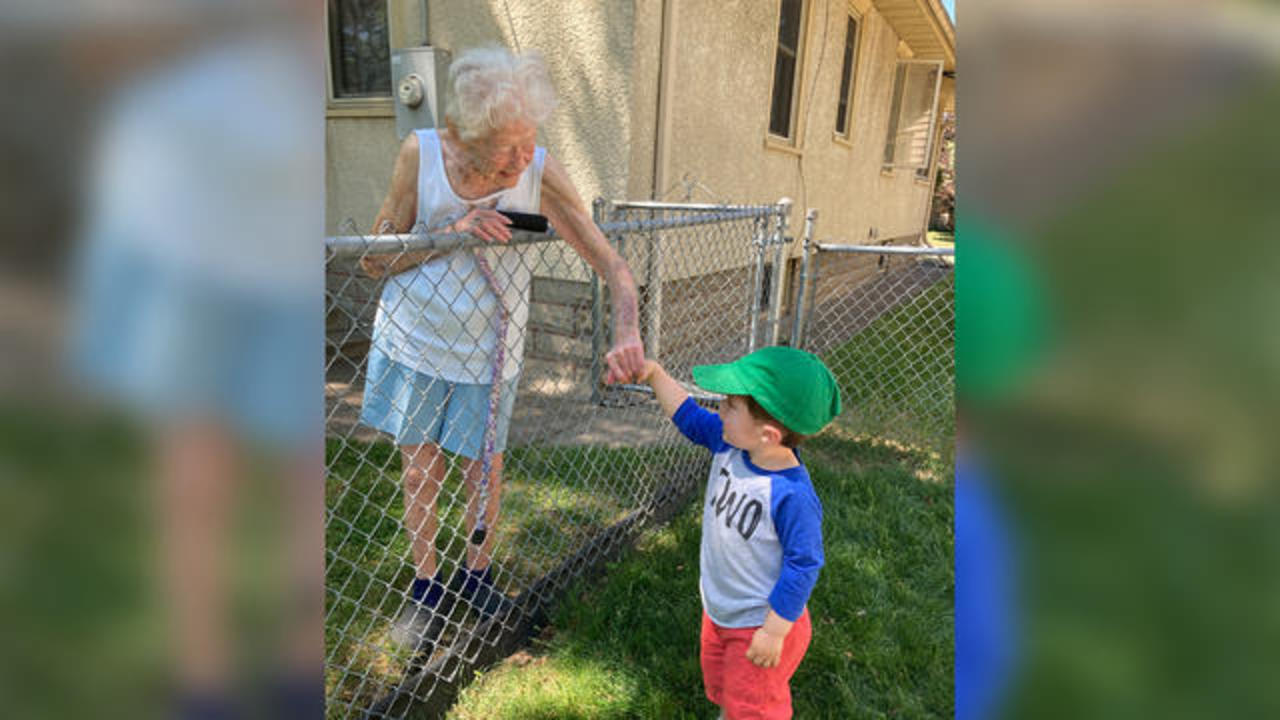 Neighbors bond amid pandemic despite 97-year age difference
