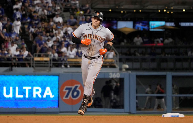 San Francisco Giants defeat the Los Angeles Dodgers 4-2 during a MLB baseball game. 