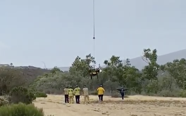 carmel valley horse airlifted rescue 