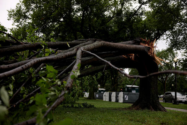 Possible Tornado Leaves Behind Damage in Washington DC 