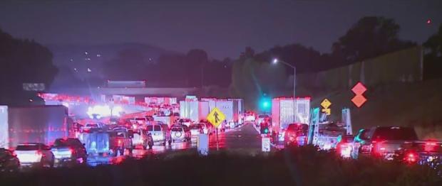 Shooting, Crash Shuts Down 60 Freeway In Pomona 