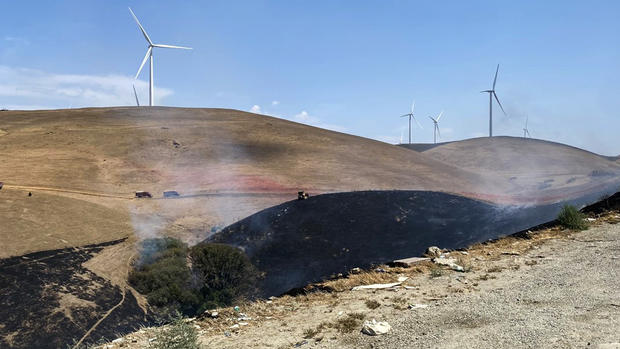 Grass Fire Burns 30 Acres on Altamont Pass July 31, 2021 