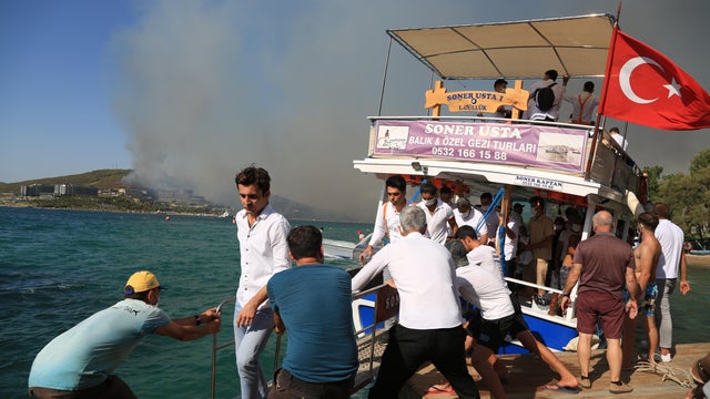 Forest fire in Turkey's Mugla 