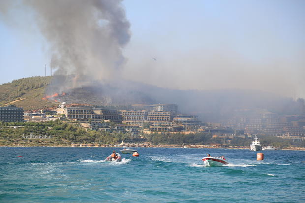 Forest fire in Turkey's Mugla 