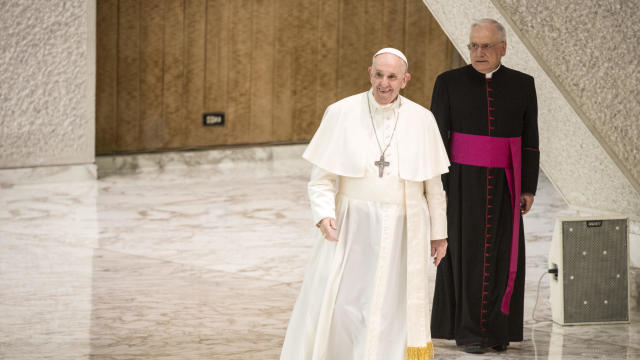 Pope Francis Leads His First Audience At Vatican After Surgery 