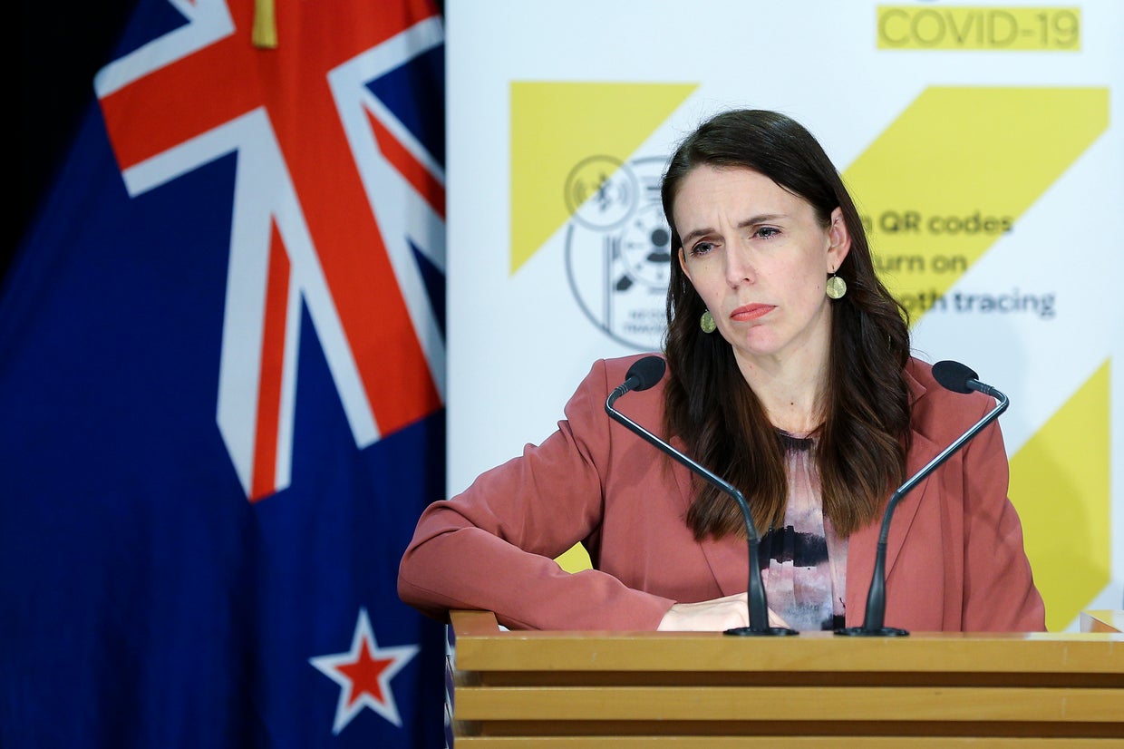 New Zealand Prime Minister Jacinda Ardern caught on hot mic using