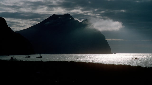 USA, Alaska, Kodiak Island Coastline At Karluk With Fishing 