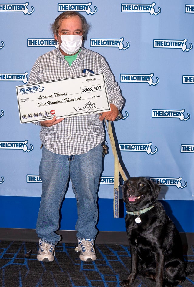 Leonard Thomas with his dog 