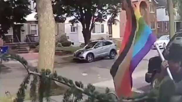 Queens Pride flag vandalized 
