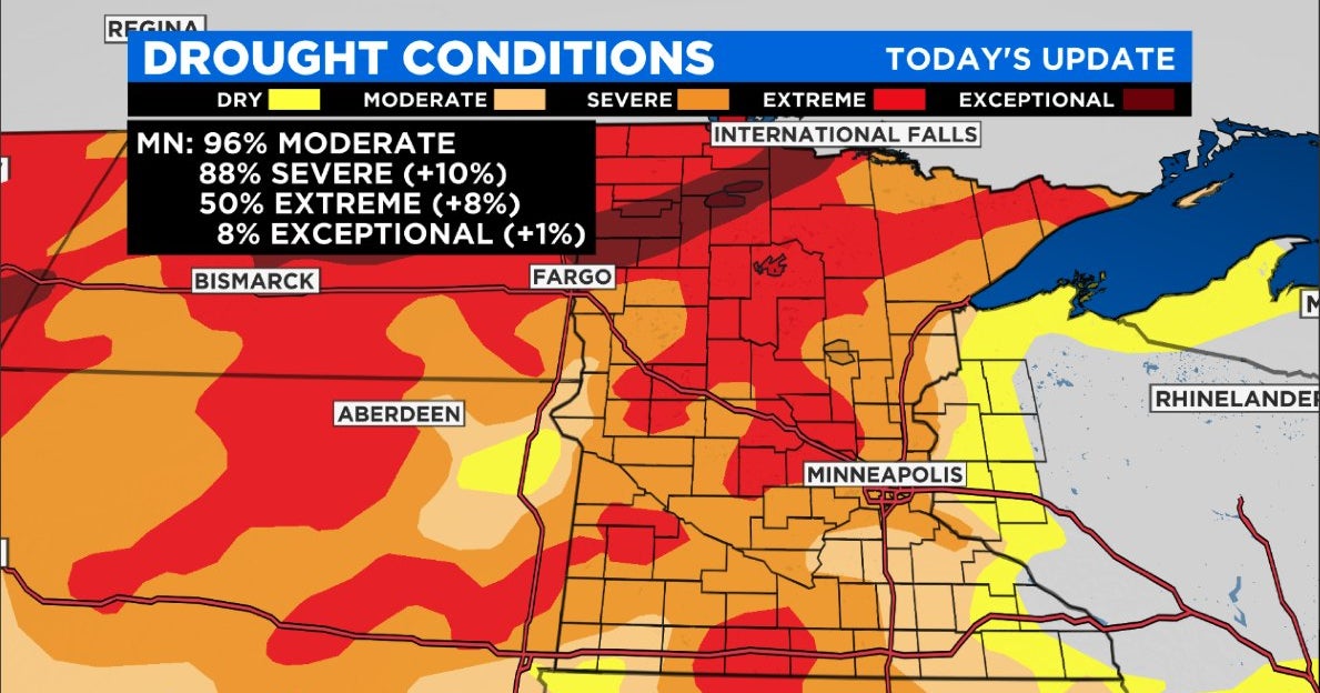 Minnesota Weather Severe Drought Covers Nearly 90 Of The State CBS Minnesota