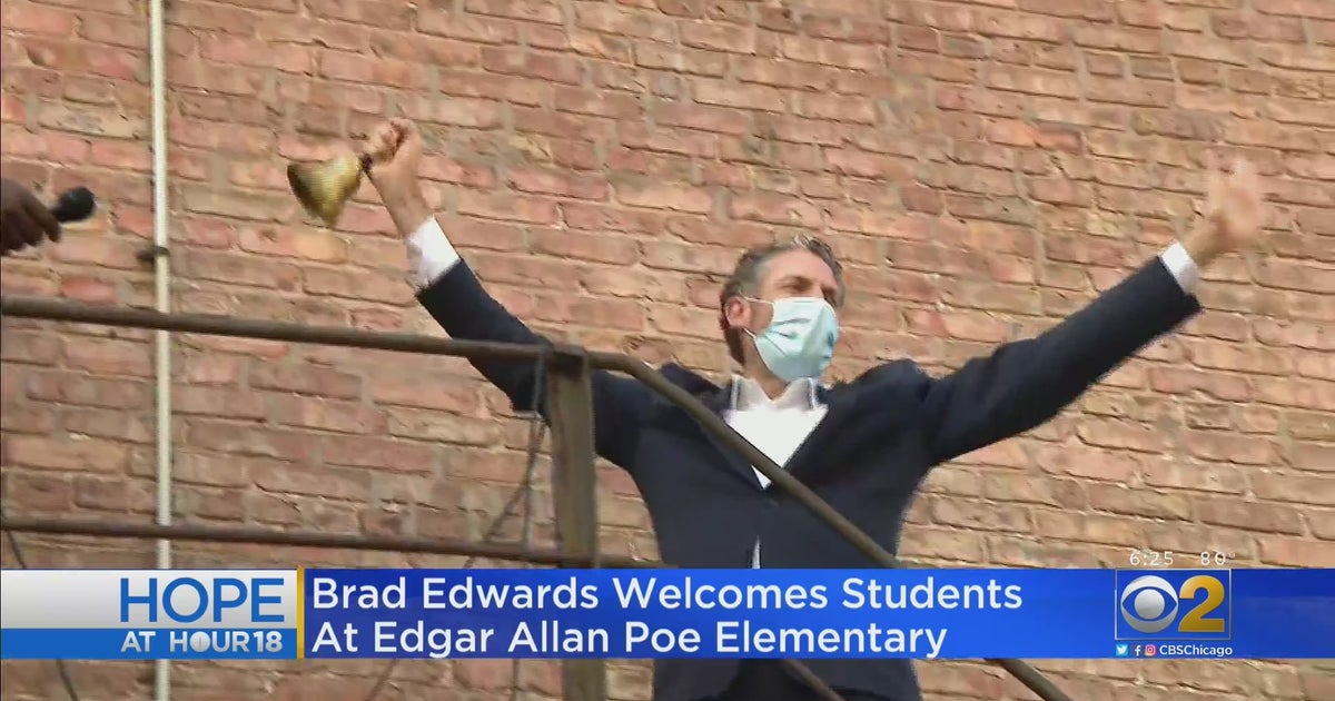 CBS 2's Brad Edwards Students At Edgar Allan Poe Elementary