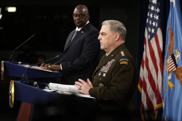 U.S. Secretary of Defense Lloyd Austin and Chairman of the Joint Chiefs of Staff Army General Mark Milley 