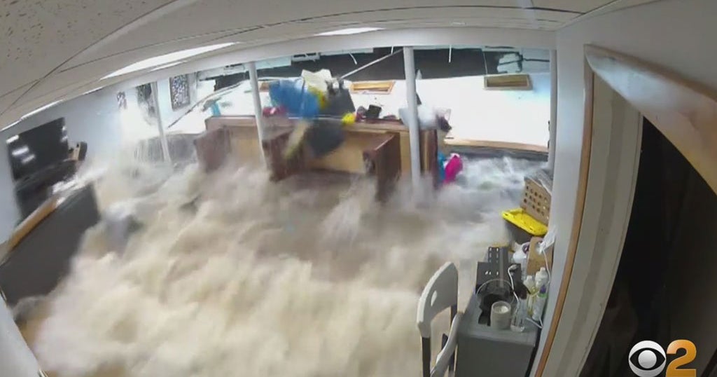 SEE IT Floodwaters From Ida Cause Basement Wall To Collapse CBS New York