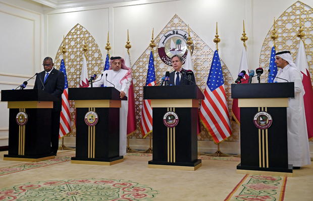 U.S. Secretary of State Antony Blinken meets with his Qatari counterparts in Doha 