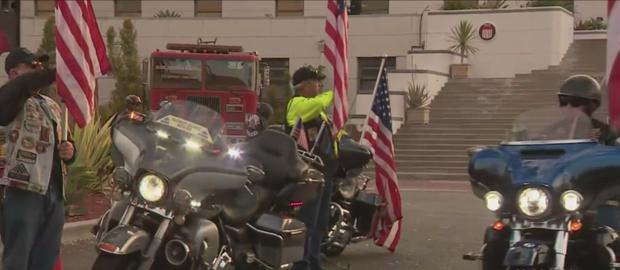 Motorcycle Club Of LA Firefighters Travel Across US To Commemorate 9/11 