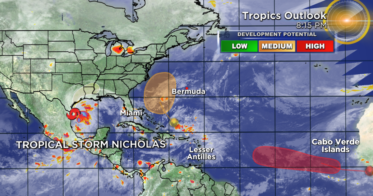 Tracking The Tropics: Tropical Storm Nicholas, Two Waves To Watch - CBS 