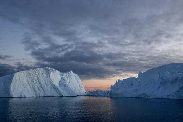 Icebergs off the coast of Greenland 