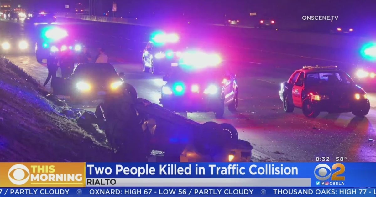 2 Killed In Overnight Crash In Rialto; Probe Underway CBS Los Angeles