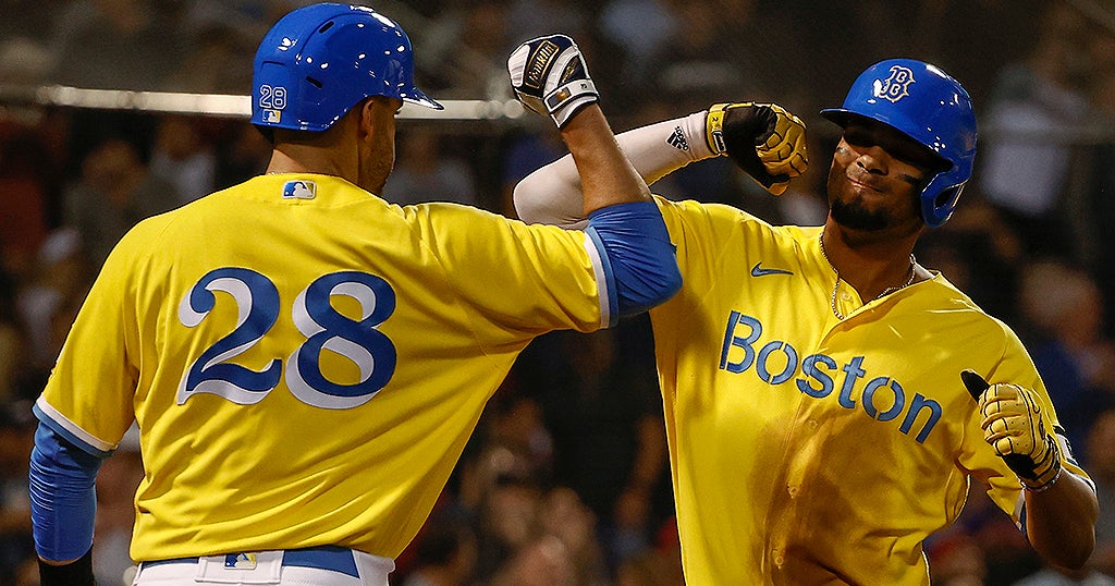 Red' Sox to don yellow and blue uniforms this month