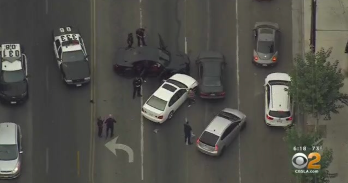 Police Pursuit Ends With Crash, 3 Arrests Thursday In Hollywood - CBS ...