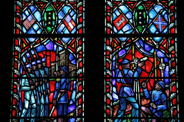 Confederate Flags Depicted In Stained Glass Windows At Washington Nat'l Cathedral 