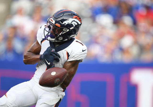 Broncos lose speedy receiver KJ Hamler to torn left ACL