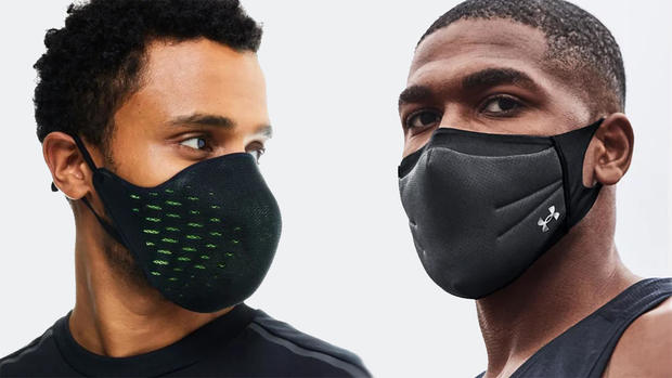 Exercise face masks being worn 
