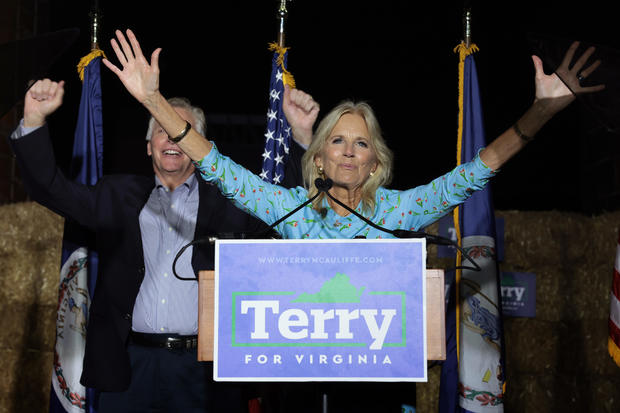 Jill Biden Joins Terry McAuliffe As He Campaigns For Virginia Governor 