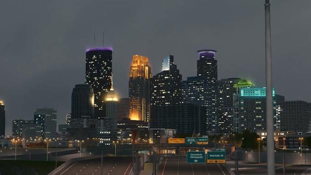 Minneapolis recreated in Cities: Skylines 