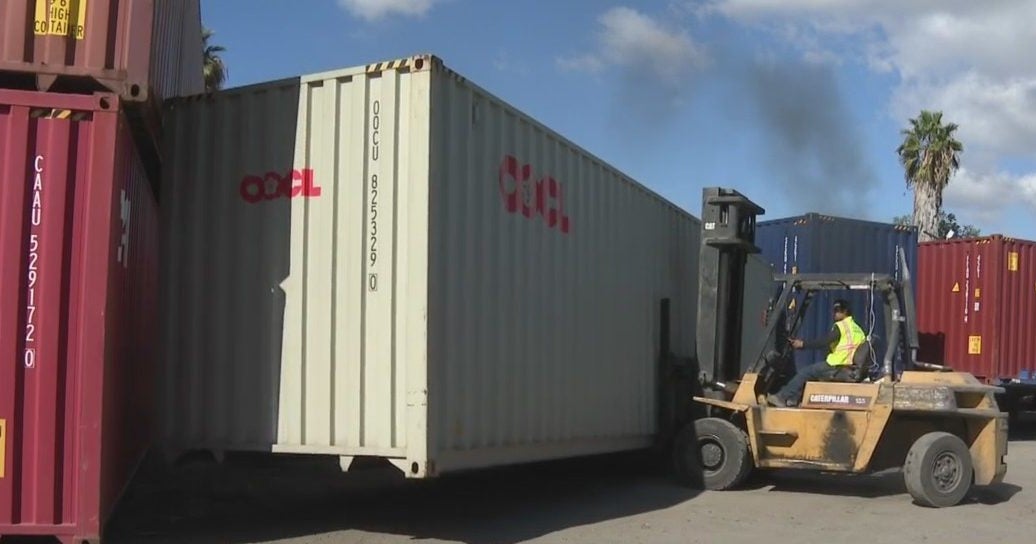 Shipping Containers That Spent Weeks Aboard Ships Stuck At Ports Now