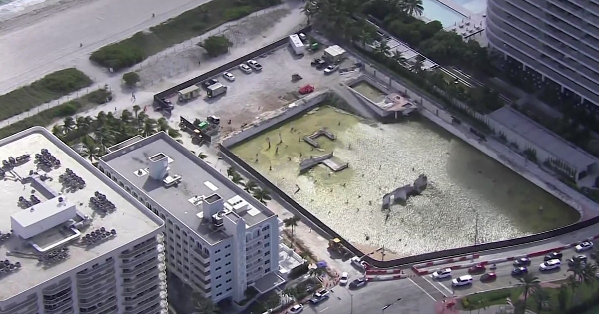 Crews Pumping Out Water At Site Of Surfside Condo Collapse - CBS Miami