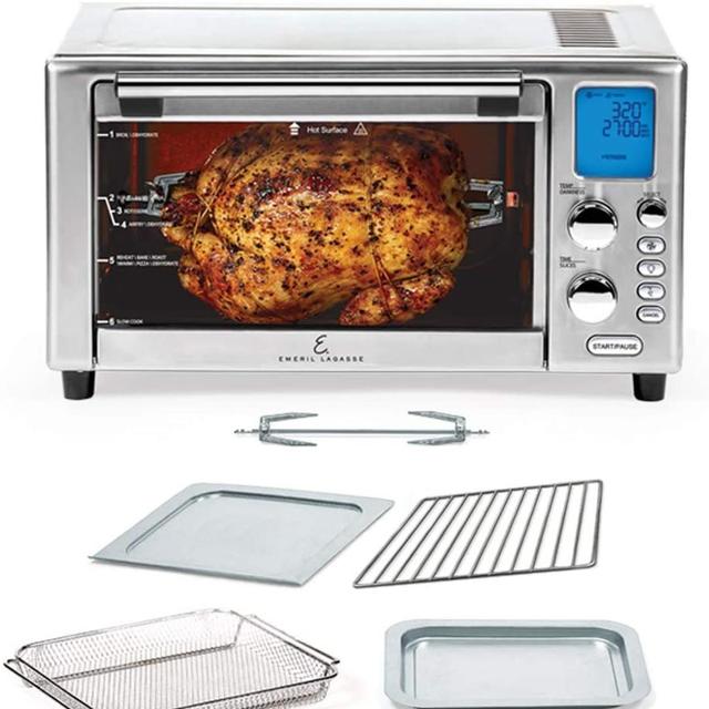 Air Fryer 17QT 6 in 1 AirFryer Toaster Oven Combo with Viewing Window