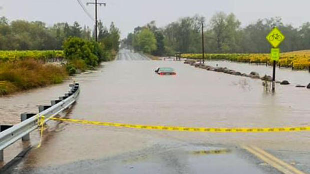 Car Submerged in Sonoma County 